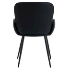 Set of 4 Cat-Scratch Resistant Dining Chairs with Gold Metal Legs
