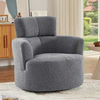 Fauteuil baril d'appoint pivotant à 360° en tissu