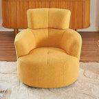 Fauteuil baril d'appoint pivotant à 360° en tissu