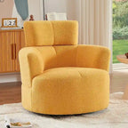 Fauteuil baril d'appoint pivotant à 360° en tissu