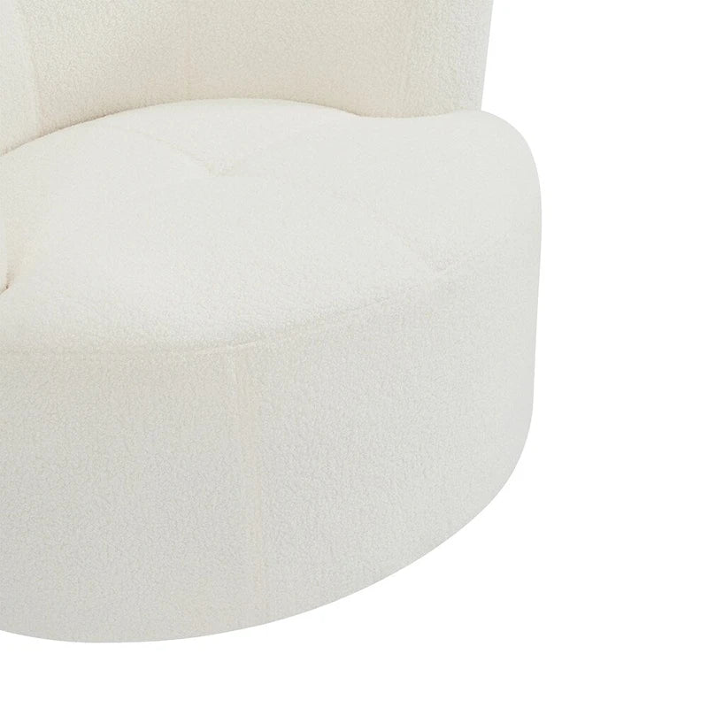 Fauteuil baril d'appoint pivotant à 360° en tissu