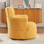 Fauteuil baril d'appoint pivotant à 360° en tissu