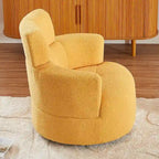 Fauteuil baril d'appoint pivotant à 360° en tissu