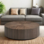 35.43 MDF Modern Round Pedestal Coffee Table - No Assembly Required
