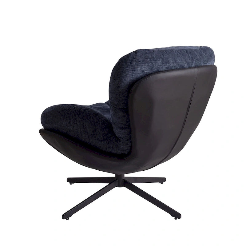 Modern Chenille 360 Swivel Office Chair with Metal Base Frame