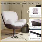 Modern Chenille 360 Swivel Office Chair with Metal Base Frame