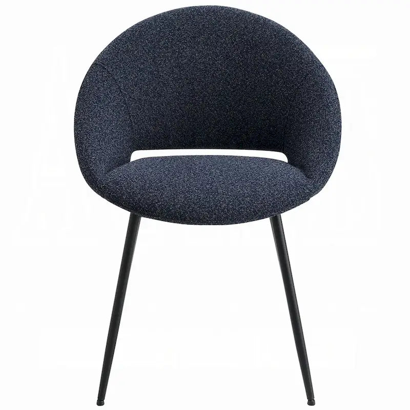 Black Boucle Dining Chairs Set of 2