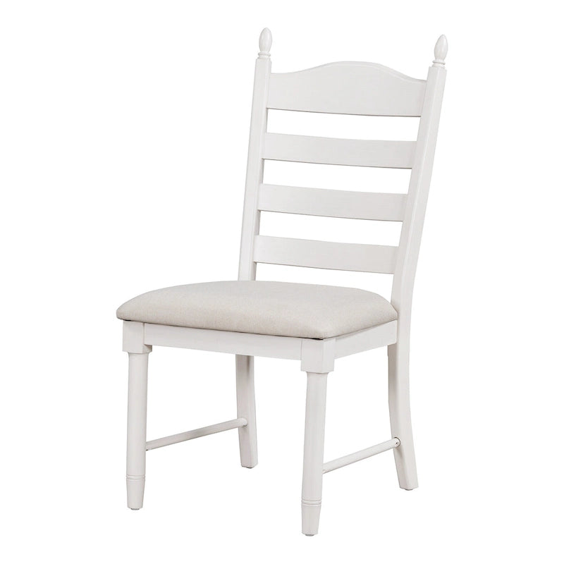 5 Piece Round Dining Table Set, Solid Wood Kitchen Table and Chair Set with Extendable Table and 4 Upholstered Chairs