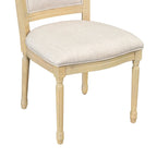 Ensemble table et chaises de salle à manger 7 pièces, table et chaises en bois massif avec table de salle à manger extensible, 2 tiroirs et 6 chaises rembourrées