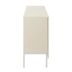 Buffet Cabinet with 4 Curved Bottom Doors, Sideboard Cabinet with Metal Legs, Console Table with Adjustable Shelf
