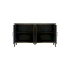 Wood Sideboard Cabinet with Pattern Door, Buffet Cabinet with Adjustable Shelves, Console Table with Solid Wood Legs