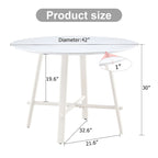 Table à manger ronde minimaliste et moderne 42