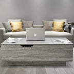 New Adjustable Top Coffee Table in Walnut or Grey, Rectangle Living Room Desk with Storage