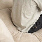 Minimalist Linen Sectional Sofa Down Filled Cloud Couch, U-Shape Deep Seat Couch with Cushions