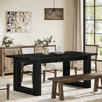 Table de salle à manger de ferme rectangulaire en bois de 160 cm pour 4 à 6 personnes