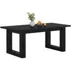 Table de salle à manger de ferme rectangulaire en bois de 160 cm pour 4 à 6 personnes
