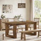 Table de salle à manger de ferme rectangulaire en bois de 160 cm pour 4 à 6 personnes