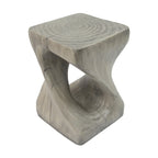 MGO Twist Shape Side Table, Wood-like Texture