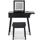 27.9 Makeup Vanity Desk with Flip Top Mirror and LED Light