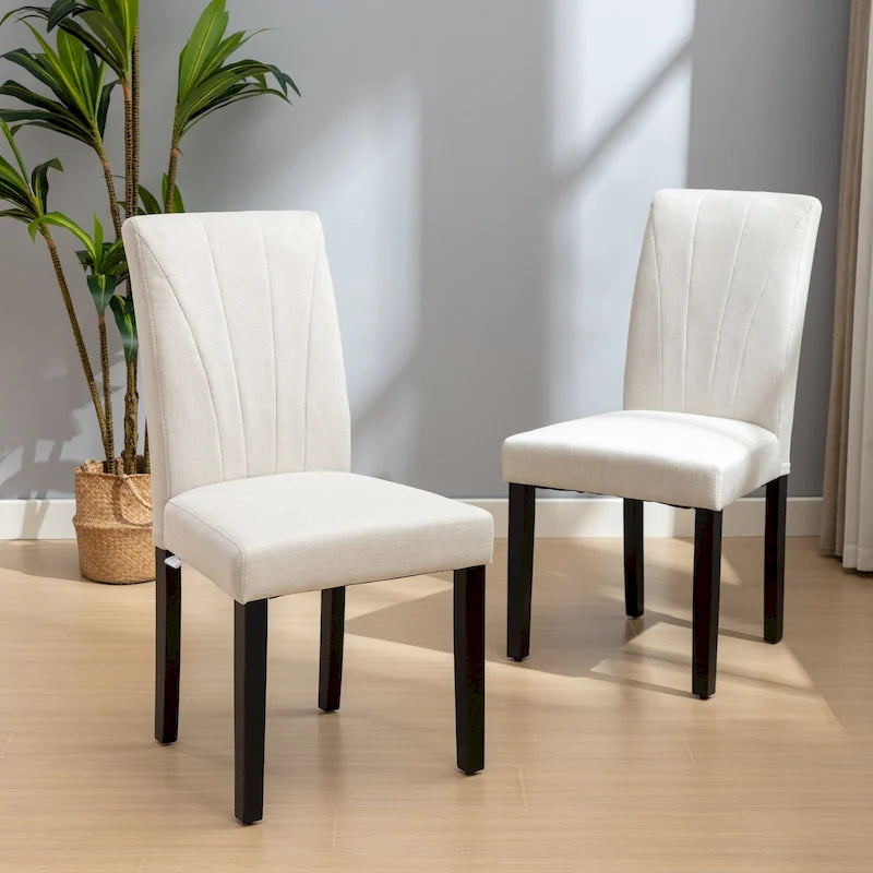 VECELO Upholstered Dining Chairs Set of 2 Parson Classic Upholstered Dining Chair,Modern 37 Parson Chairs