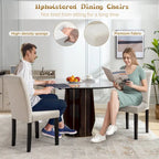 VECELO Upholstered Dining Chairs Set of 2 Parson Classic Upholstered Dining Chair,Modern 37 Parson Chairs