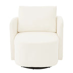 Fauteuil pivotant à 360°, fauteuil baril d'appoint 29,9 po, fauteuil canapé pivotant rembourré au design incurvé
