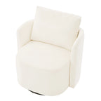 Fauteuil pivotant à 360°, fauteuil baril d'appoint 29,9 po, fauteuil canapé pivotant rembourré au design incurvé