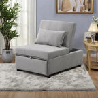 Multi-Functional Folding Ottoman Sofa Bed with Converts to Lounge Chair and Single Bed (264lb Capacity)