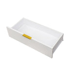 Meuble TV moderne blanc chaud avec 2 armoires de rangement et 2 tiroirs à fermeture douce pour appartements et salons