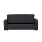 Canapé moderne convertible 3 en 1 Roomfitters 75 pouces avec lit gigogne pratique, dossier inclinable, porte-gobelets, oreillers