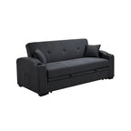 Canapé moderne convertible 3 en 1 Roomfitters 75 pouces avec lit gigogne pratique, dossier inclinable, porte-gobelets, oreillers