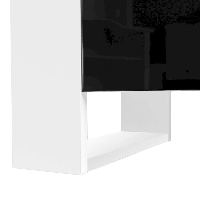 Modern 68.1 Fireplace TV Stand with 2 Large Cabinets for TVs up to 78
