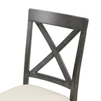 Ensemble de salle à manger moderne 5 pièces en bois avec table ronde et chaises