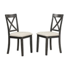 Ensemble de salle à manger moderne 5 pièces en bois avec table ronde et chaises