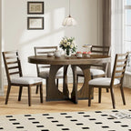 Ensemble de salle à manger vintage 5 pièces avec table à rallonge et 4 chaises