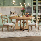 Ensemble de salle à manger vintage 5 pièces avec table à rallonge et 4 chaises