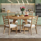 Ensemble de salle à manger vintage 5 pièces avec table à rallonge et 4 chaises