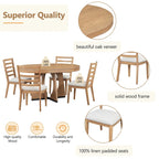 Ensemble de salle à manger vintage 5 pièces avec table à rallonge et 4 chaises