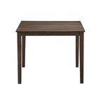 Ensemble de salle à manger moderne 5 pièces avec table carrée et 4 chaises rembourrées à dossier à lattes
