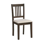 Ensemble de salle à manger moderne 5 pièces avec table carrée et 4 chaises rembourrées à dossier à lattes