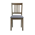 Ensemble de salle à manger moderne 5 pièces avec table carrée et 4 chaises rembourrées à dossier à lattes