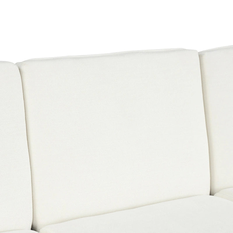 94.1 Canapé Futon en Chenille en Forme de L avec Dossier Réglable et Méridienne Réversible
