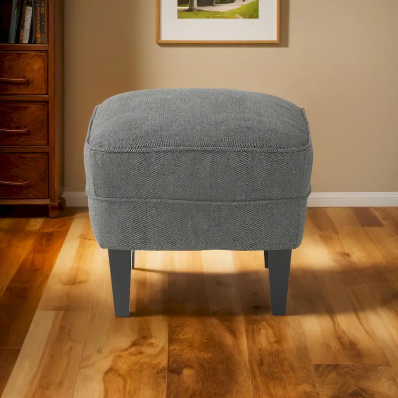 Fauteuil club moderne en tissu de 82,5 cm avec ottoman et clous de tapissier pour salon