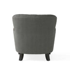 Fauteuil club moderne en tissu de 82,5 cm avec ottoman et clous de tapissier pour salon