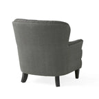Fauteuil club moderne en tissu de 82,5 cm avec ottoman et clous de tapissier pour salon