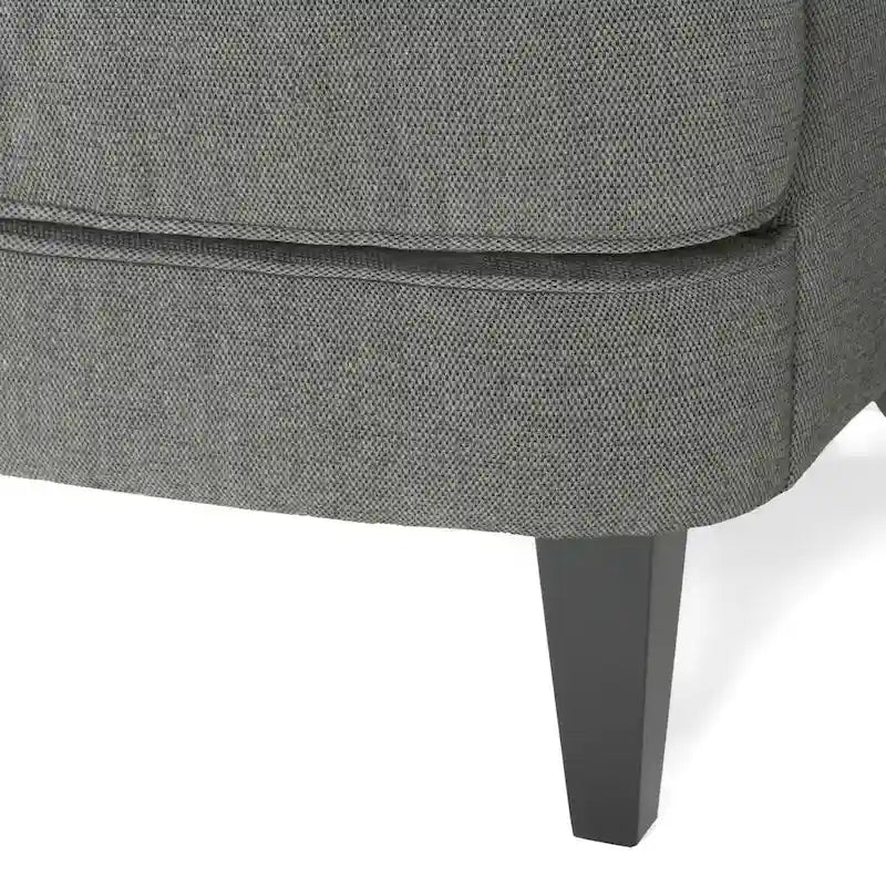 Fauteuil club moderne en tissu de 82,5 cm avec ottoman et clous de tapissier pour salon