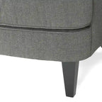 Fauteuil club moderne en tissu de 82,5 cm avec ottoman et clous de tapissier pour salon