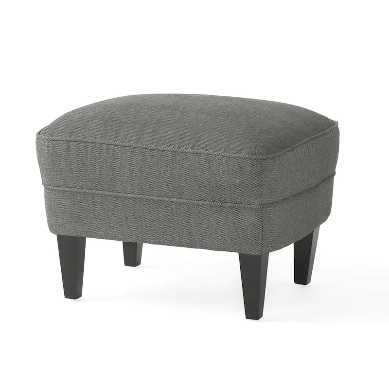 Fauteuil club moderne en tissu de 82,5 cm avec ottoman et clous de tapissier pour salon