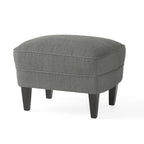 Fauteuil club moderne en tissu de 82,5 cm avec ottoman et clous de tapissier pour salon