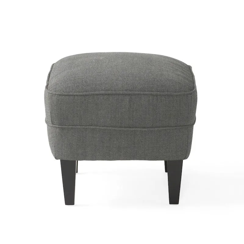 Fauteuil club moderne en tissu de 82,5 cm avec ottoman et clous de tapissier pour salon